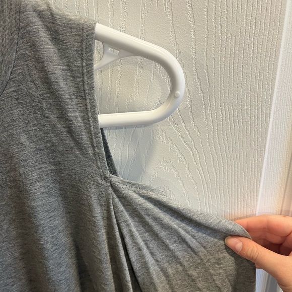 Cold Shoulder Long Sleeve Open Back Top - Picture 5 of 7